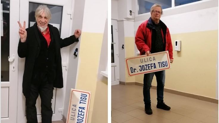 Aktivisté na Slovensku odmontovali tabulku označující Tisovu ulici